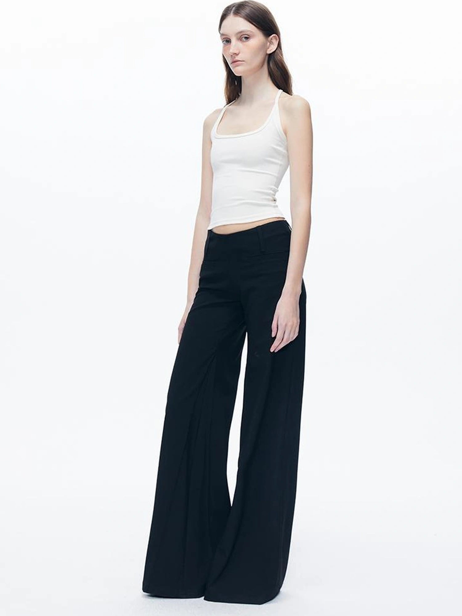 kvkv Low Rise Slim Flare Dress Pants