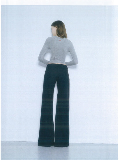 kvkv Low Rise Slim Flare Dress Pants