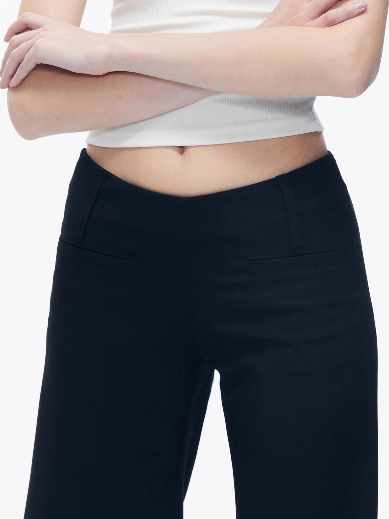 kvkv Low Rise Slim Flare Dress Pants