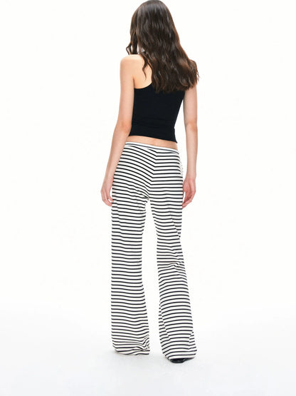 kvkv Low Rise Striped Drawstring Trousers