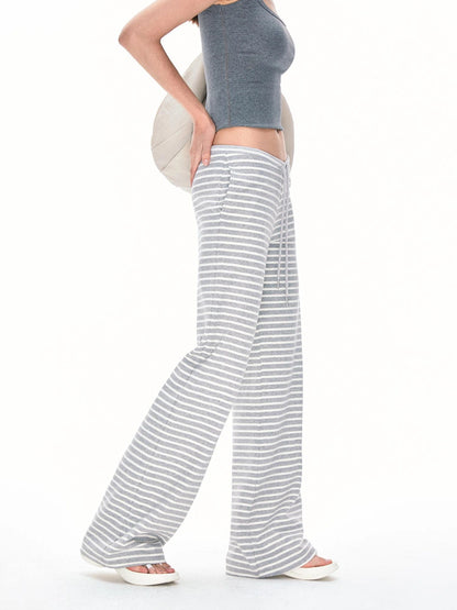 kvkv Low Rise Striped Drawstring Trousers