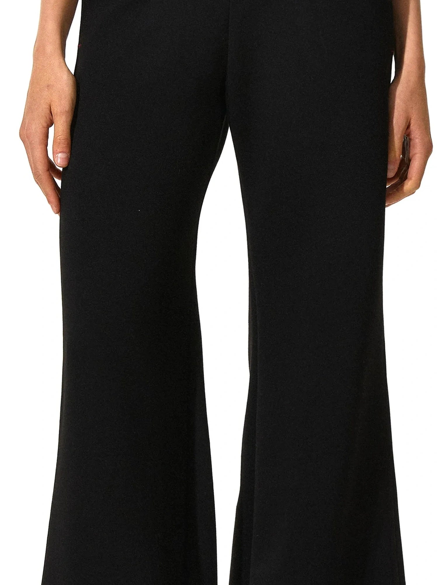 Low Rise V Waist Wide Leg Red Trim Trousers