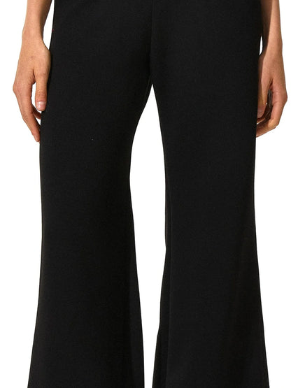 Low Rise V Waist Wide Leg Red Trim Trousers