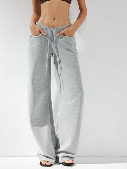 kvkv Low Waist Banana Pants With Drawstring