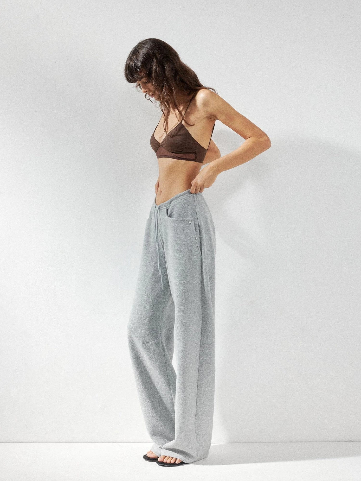 kvkv Low Waist Banana Pants With Drawstring