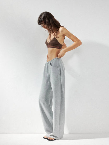 kvkv Low Waist Banana Pants With Drawstring