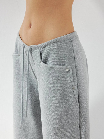 kvkv Low Waist Banana Pants With Drawstring