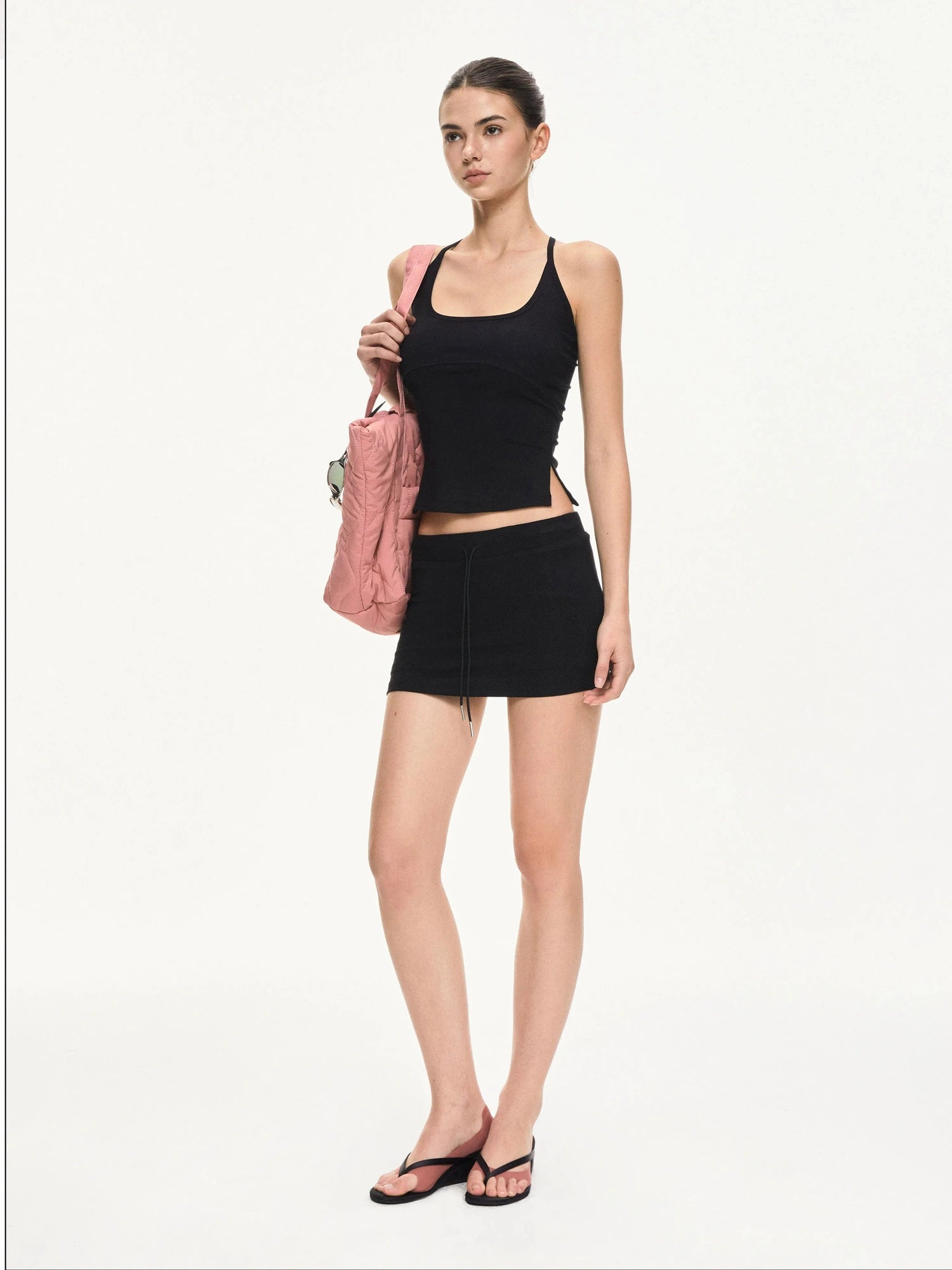 KVKV Yoga Clothing Brand - Low Waist Drawstring Cotton Shorts