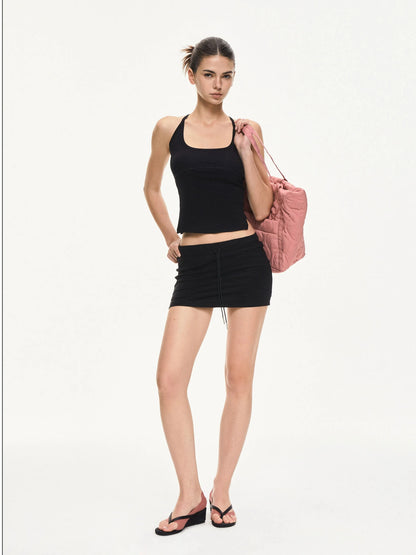 KVKV Yoga Clothing Brand - Low Waist Drawstring Cotton Shorts