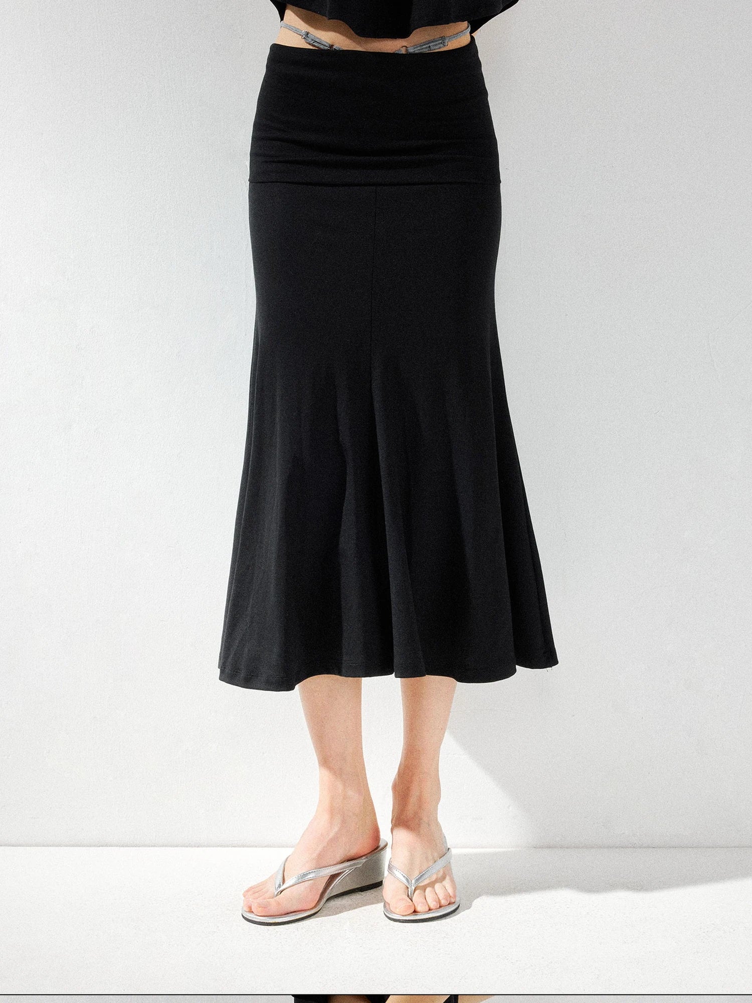 kvkv Low Waist Fishtail Skirt With Adjustable Waist
