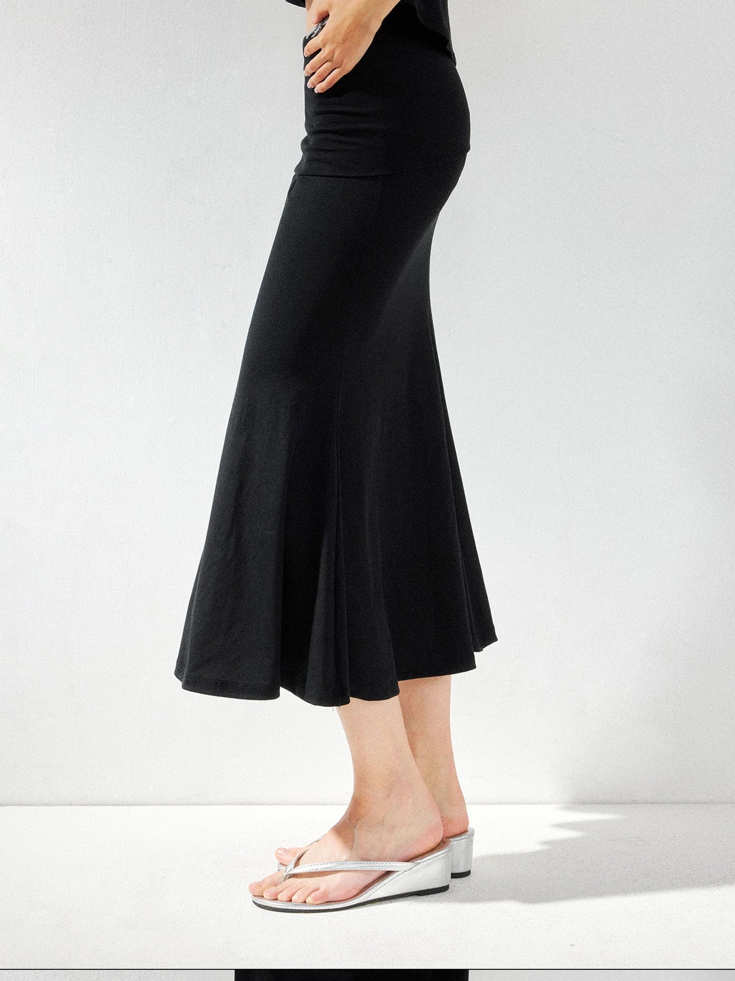 kvkv Low Waist Fishtail Skirt With Adjustable Waist