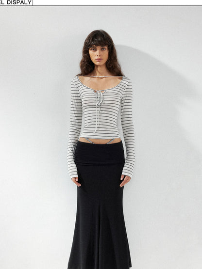 kvkv Low Waist Fishtail Skirt With Adjustable Waist