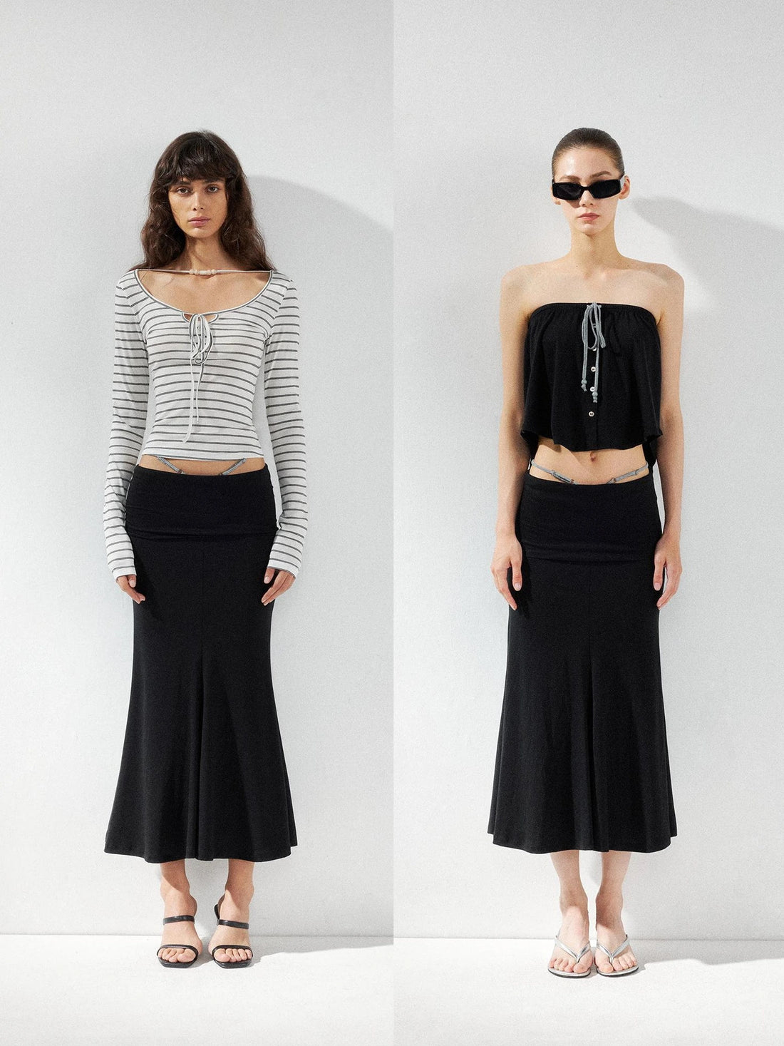 kvkv Low Waist Fishtail Skirt With Adjustable Waist