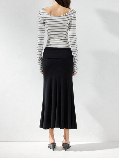 kvkv Low Waist Fishtail Skirt With Adjustable Waist