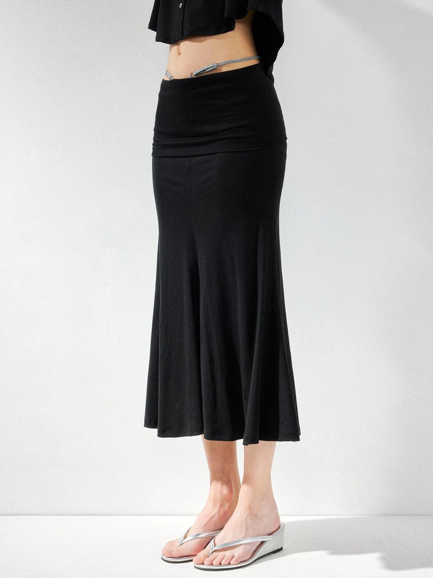 kvkv Low Waist Fishtail Skirt With Adjustable Waist