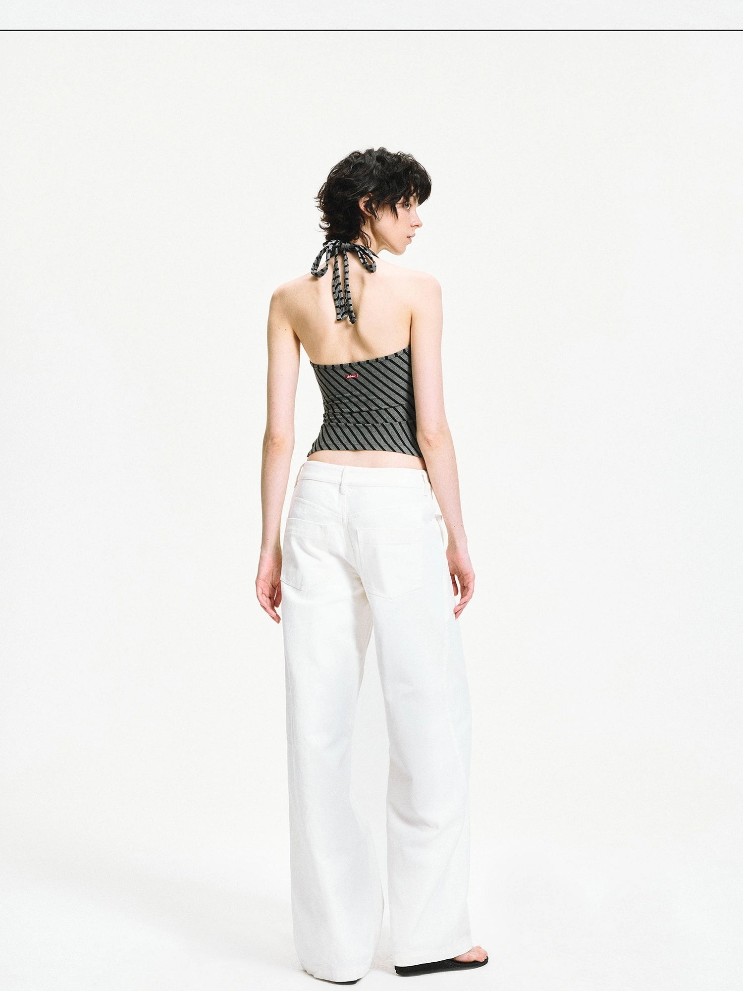 kvkv Low Waist Washed Denim Cargo Pants