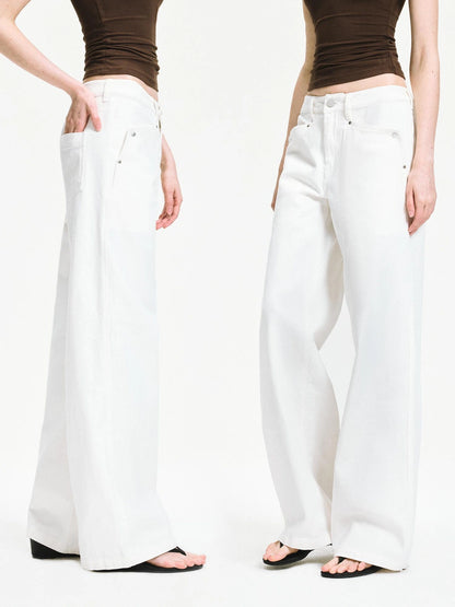 kvkv Low Waist Washed Denim Cargo Pants