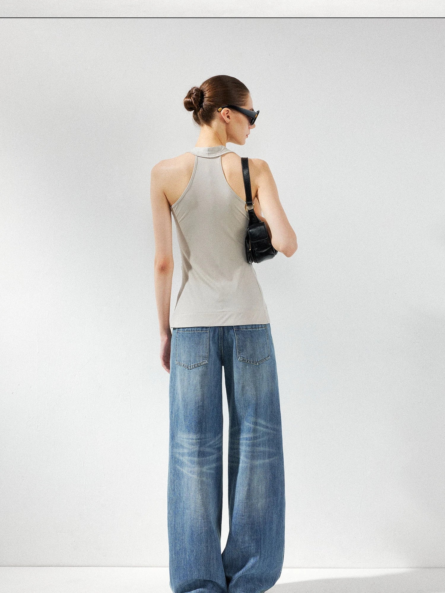 kvkv Low Waist Whisker Wash Relaxed Straight Jeans