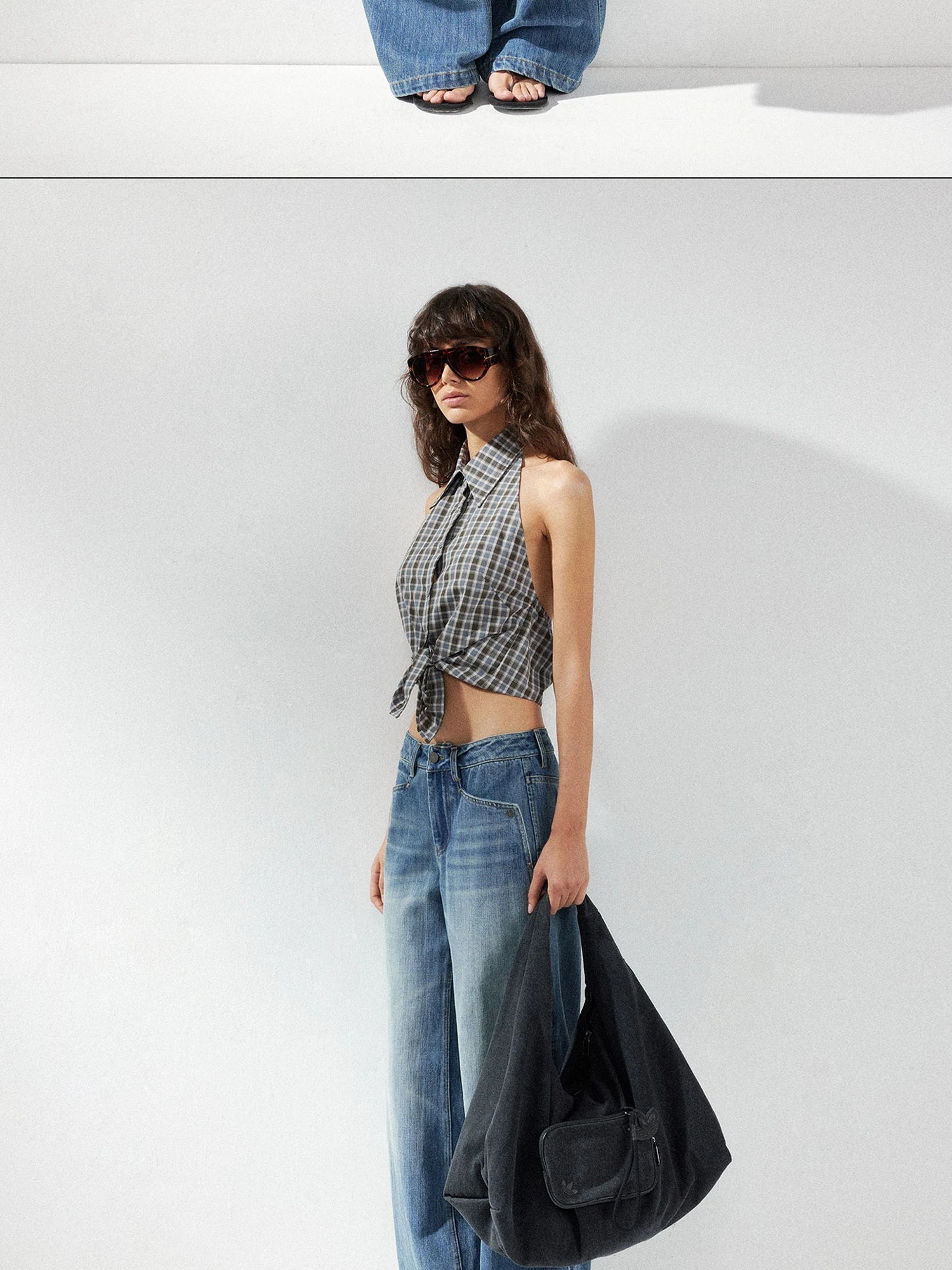 kvkv Low Waist Whisker Wash Relaxed Straight Jeans
