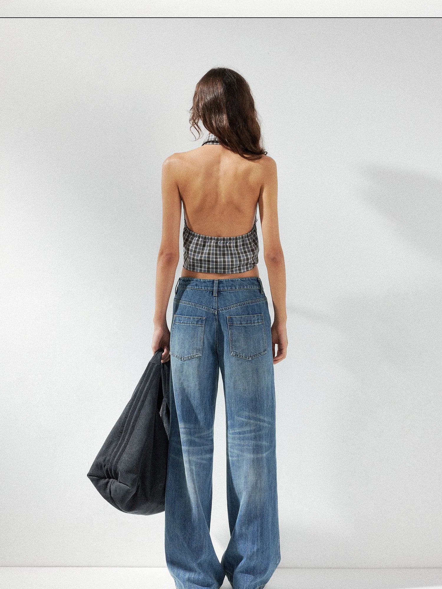 kvkv Low Waist Whisker Wash Relaxed Straight Jeans