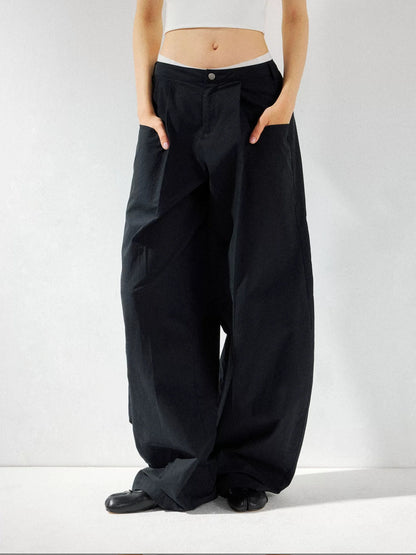 kvkv Low Waist Wide Leg Cargo Pants
