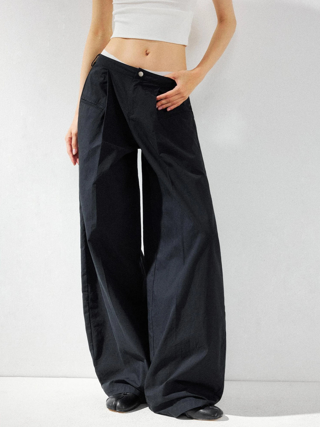 kvkv Low Waist Wide Leg Cargo Pants