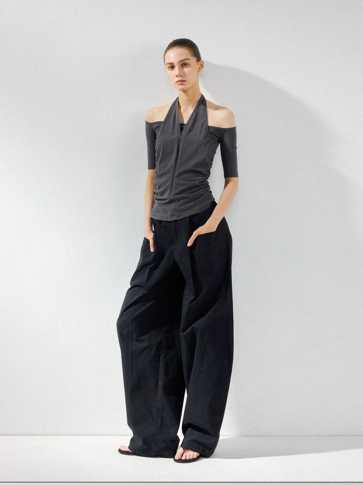 kvkv Low Waist Wide Leg Cargo Pants