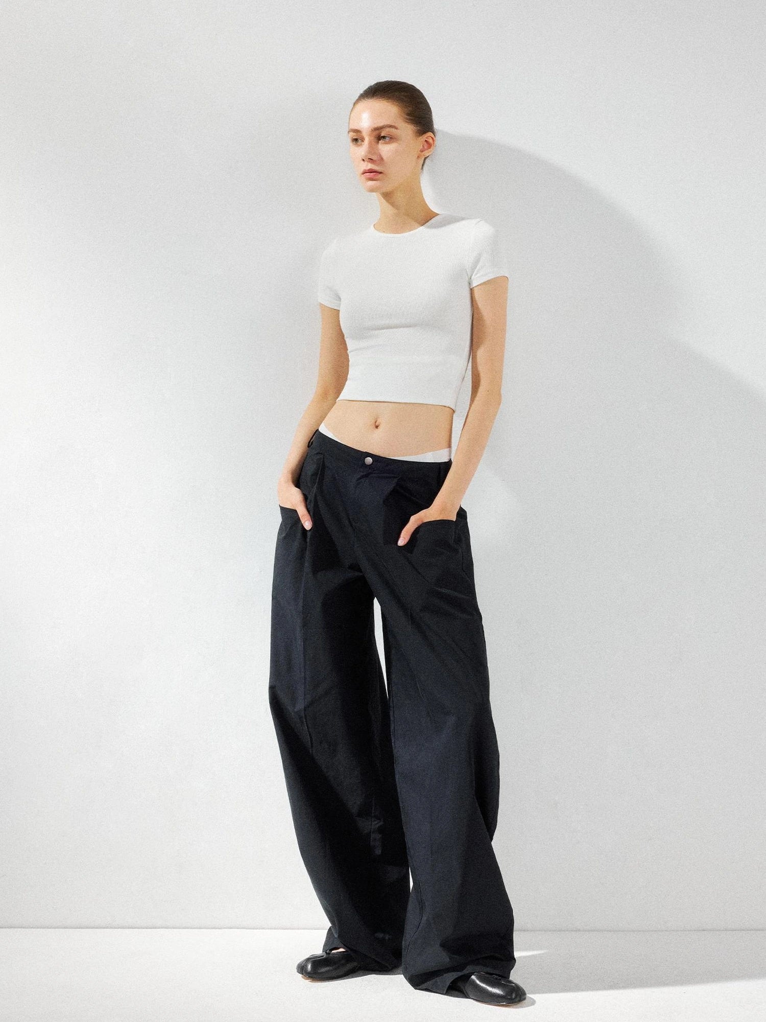 kvkv Low Waist Wide Leg Cargo Pants