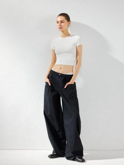 kvkv Low Waist Wide Leg Cargo Pants