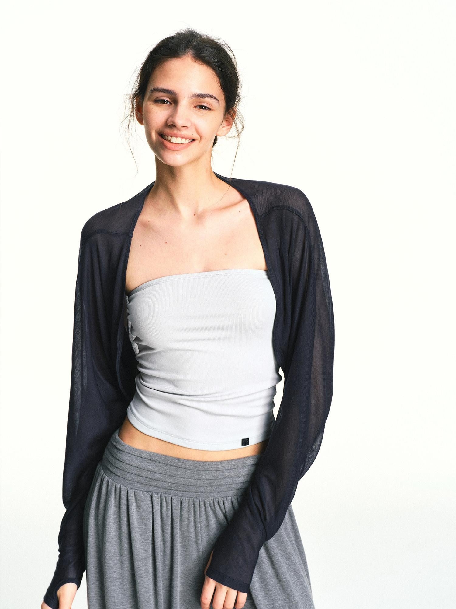 kvkv Micro Sheer Cropped Structured Bandeau Yoga Women&