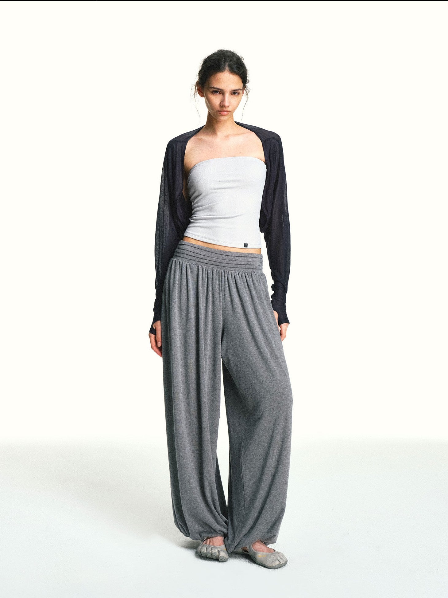 kvkv Micro Sheer Cropped Structured Bandeau Yoga Women&