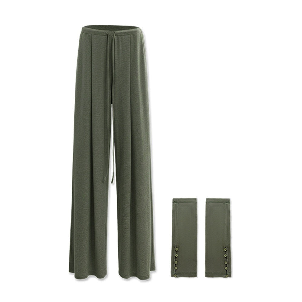 kvkv_Mist_Green_Breathable_Pleated_Detachable_Sock_Cuff_Women&