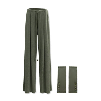 kvkv_Mist_Green_Breathable_Pleated_Detachable_Sock_Cuff_Women&