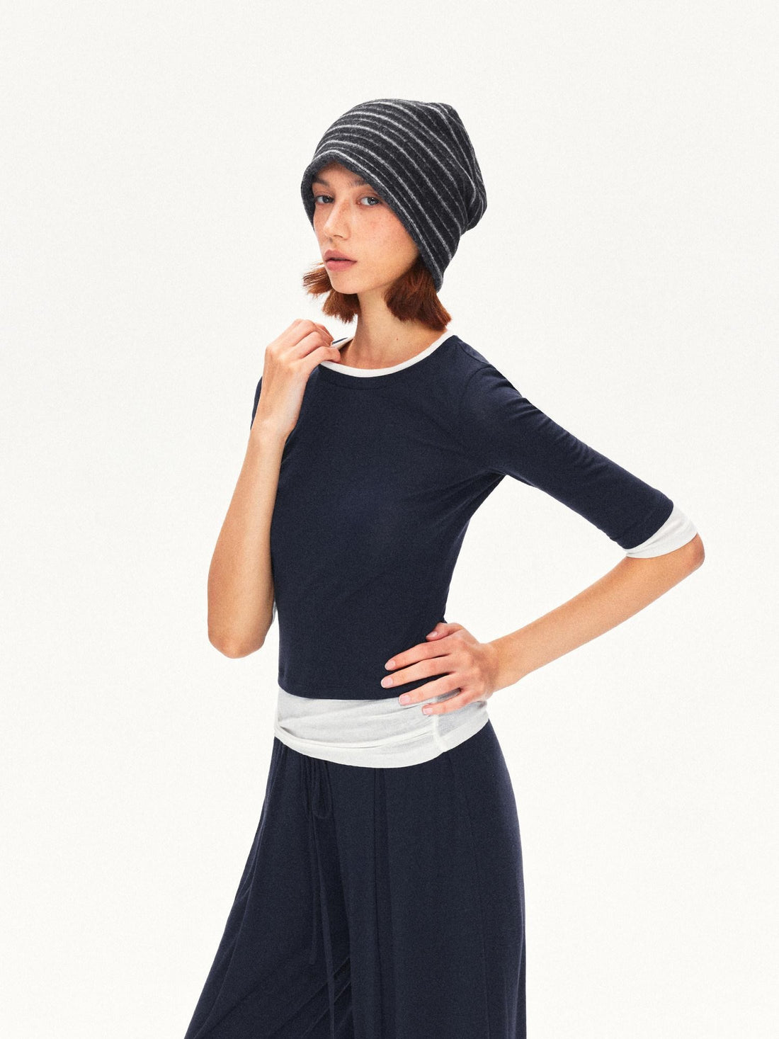 kvkv Mock Layered Splice Breathable Slim Women&