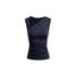 kvkv_Navy_Blue_One_Shoulder_Square_Neck_Ruched_Slim_Women&