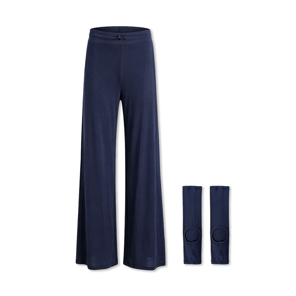 kvkv_Navy_Drawstring_Mid_Low_Waist_Detachable_Stirrup_Cuff_Women&