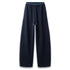 kvkv_Navy_Patchwork_Drawstring_Double_Waistband_Straight_Women&