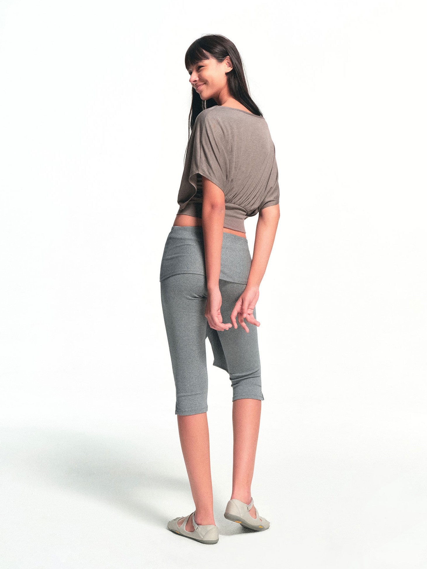 kvkv Oatmeal Patchwork V-neck Women&