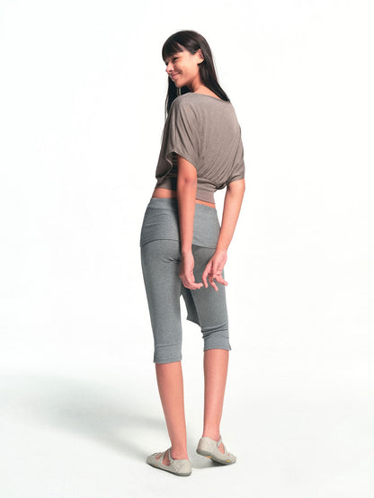kvkv Oatmeal Patchwork V-neck Women&
