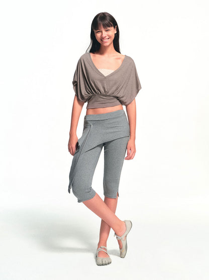 kvkv Oatmeal Patchwork V-neck Women&
