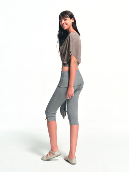 kvkv Oatmeal Patchwork V-neck Women&