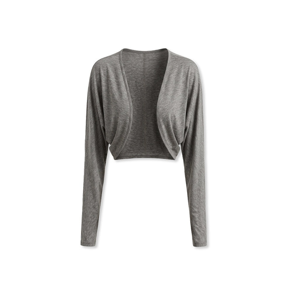 kvkv_Oatmeal_Sheer_Cropped_Cover_Up_Sporty_Women&