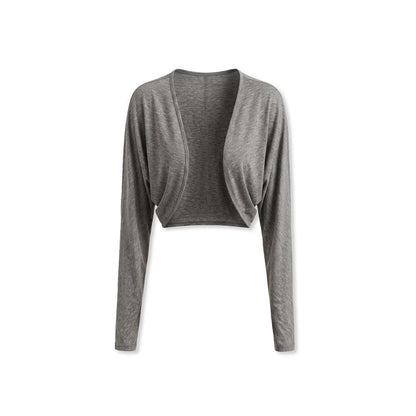 kvkv_Oatmeal_Sheer_Cropped_Cover_Up_Sporty_Women&