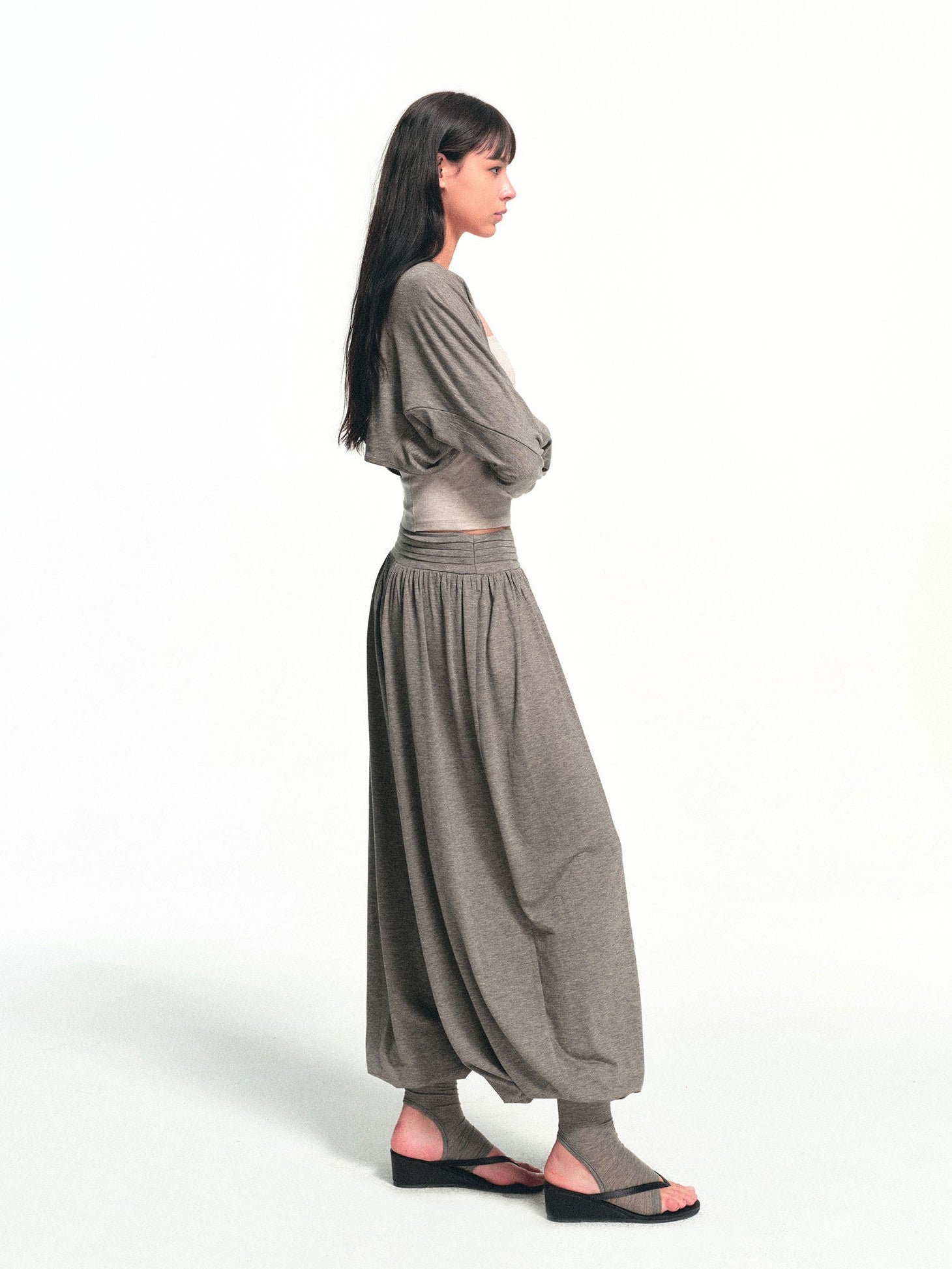kvkv Oatmeal Sheer Cropped Cover Up Sporty Women&