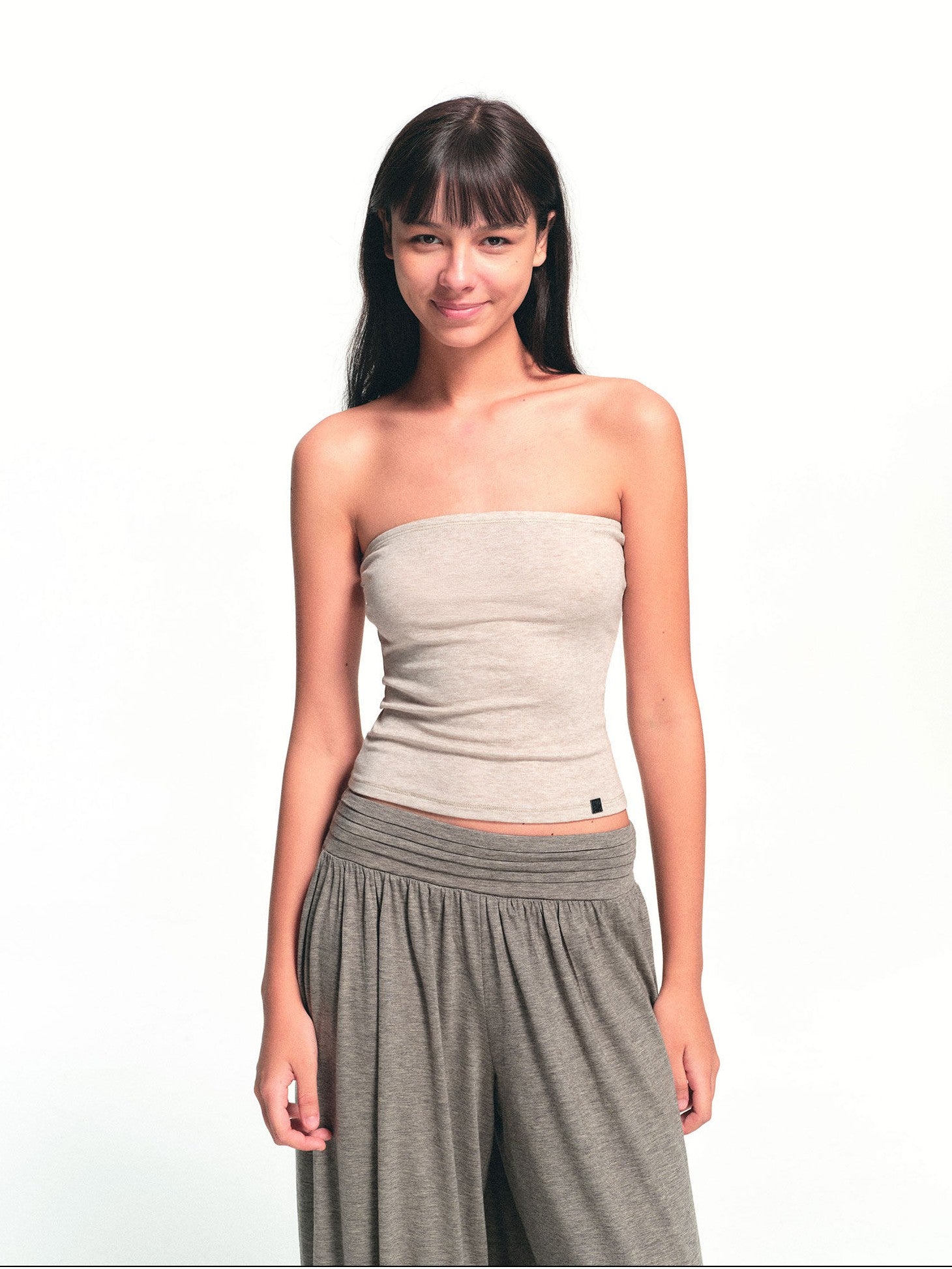 kvkv Oatmeal Sheer Cropped Cover Up Sporty Women&