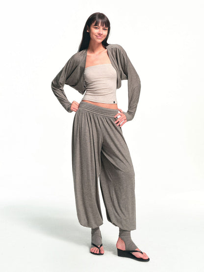 kvkv Oatmeal Sheer Cropped Cover Up Sporty Women&