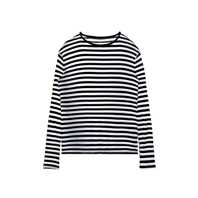kvkv_Off_Shoulder_Black_And_White_Striped_Long_Sleeve_Top_MISSTT