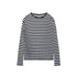 kvkv_Off_Shoulder_Black_And_White_Striped_Long_Sleeve_Top_MISSTT