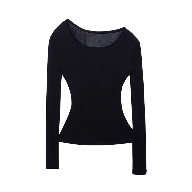 kvkv_Off_Shoulder_Ribbed_Waist_Defining_Long_Sleeve_Top_MISSTT
