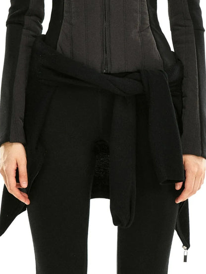 kvkv Performance Outdoor Yoga Quilted Patchwork Jacket V-neck T-shirt Long Sleeve